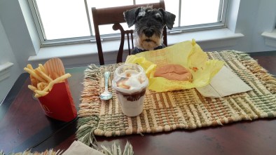 Will you please sit down and pray so I can eat?