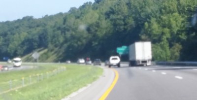 The roads were very curvy as we went through the Appalachian Mountains. I even saw a sign along the road that said 