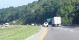 The roads were very curvy as we went through the Appalachian Mountains. I even saw a sign along the road that said