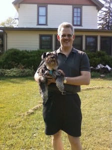 Once again I get picked up for a picture. We stayed at a B&B in Appleton, WI. Daddy used to own this house.