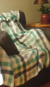 Piper totally under blanket at Rhondas
